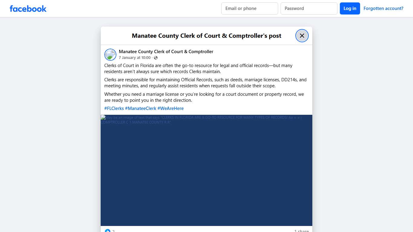 Clerks of... - Manatee County Clerk of Court & Comptroller Facebook